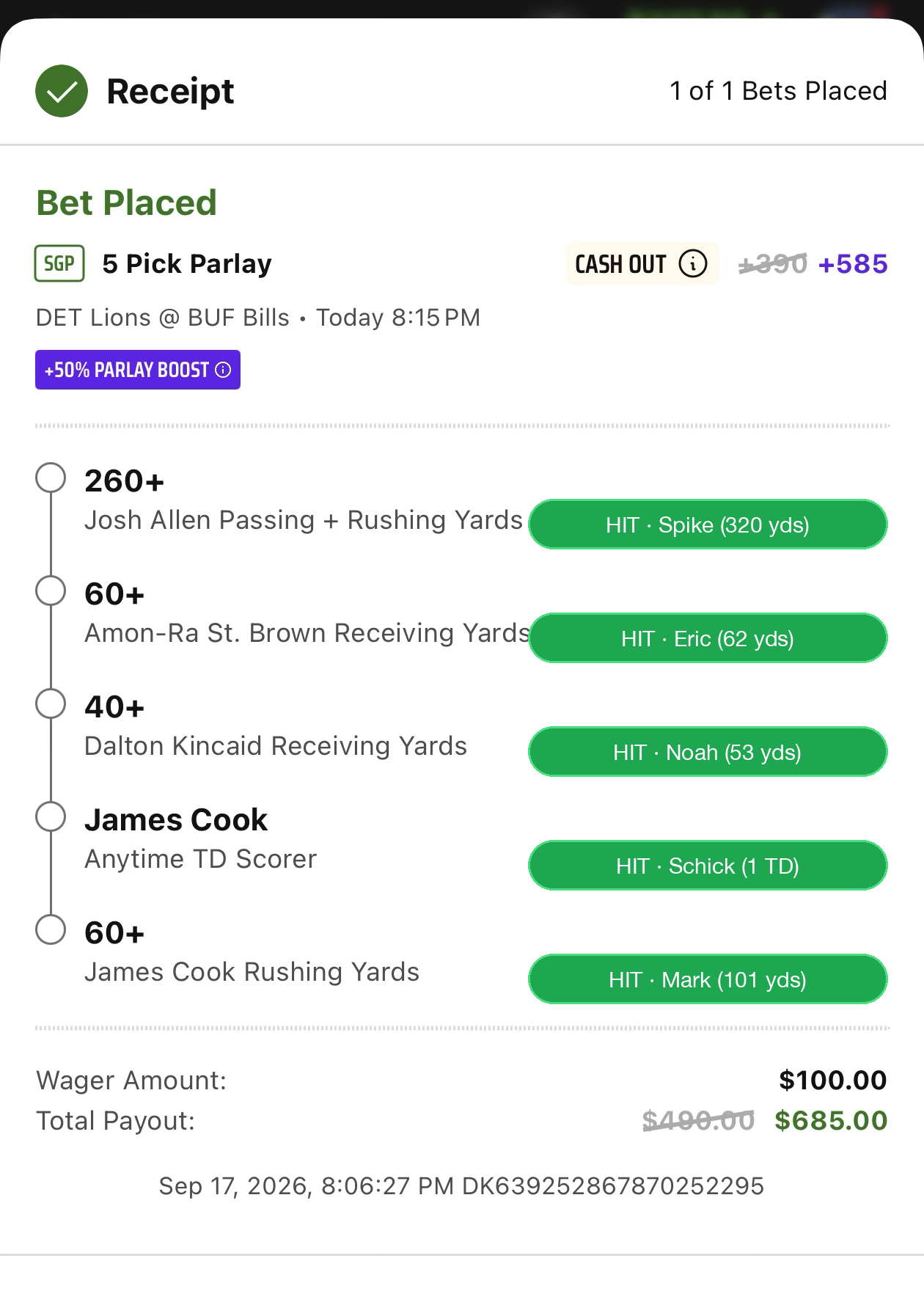 Bet #4 Slip